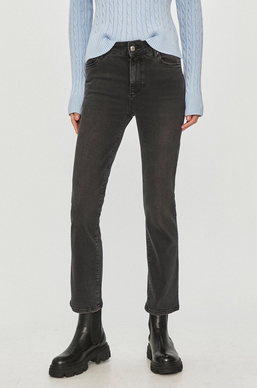 Jeans Answear Lab gri deschis dama de blugi din material elastic