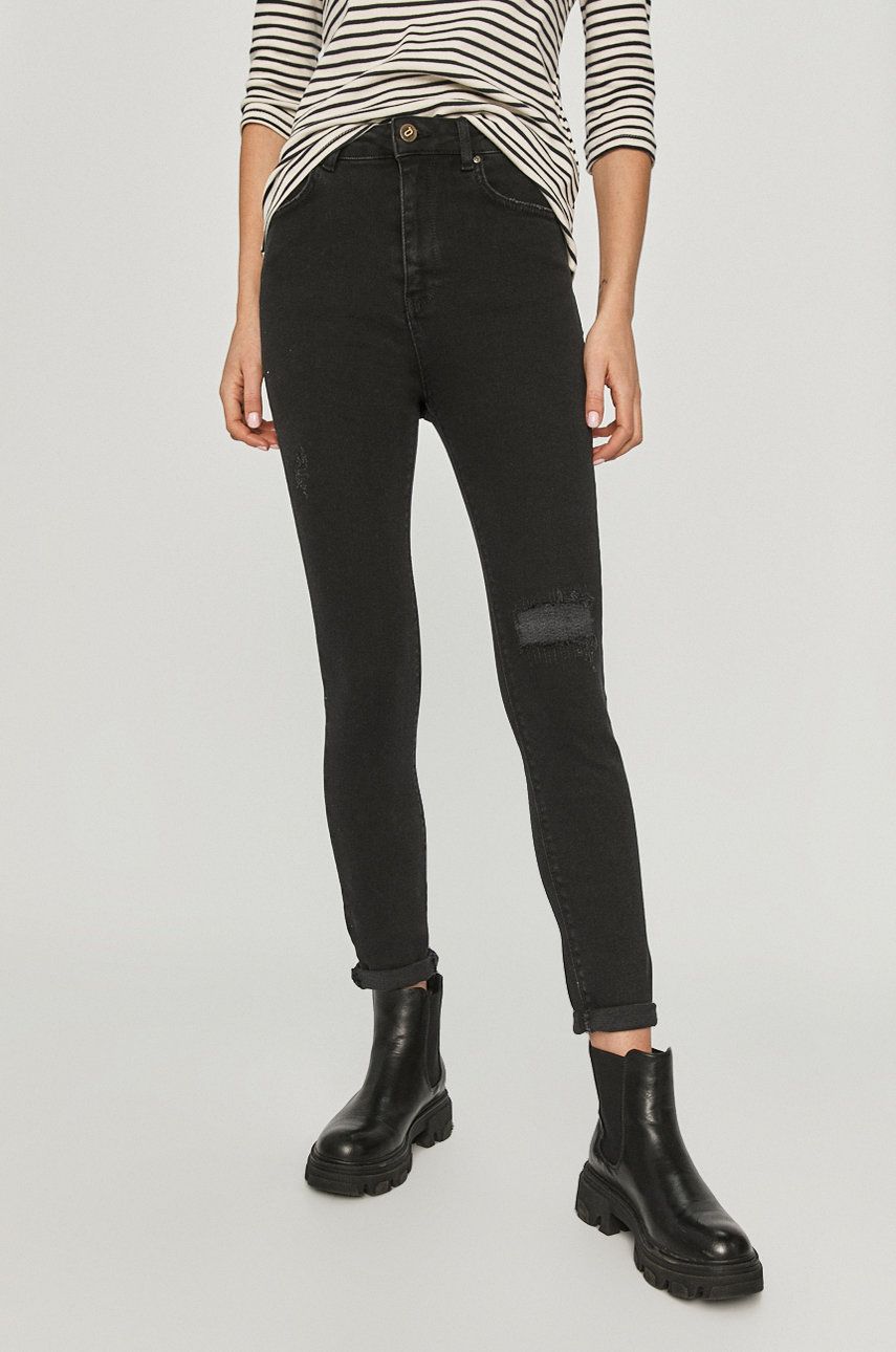 Jeans Answear Lab negri dama de vara eleganti din denim elastic