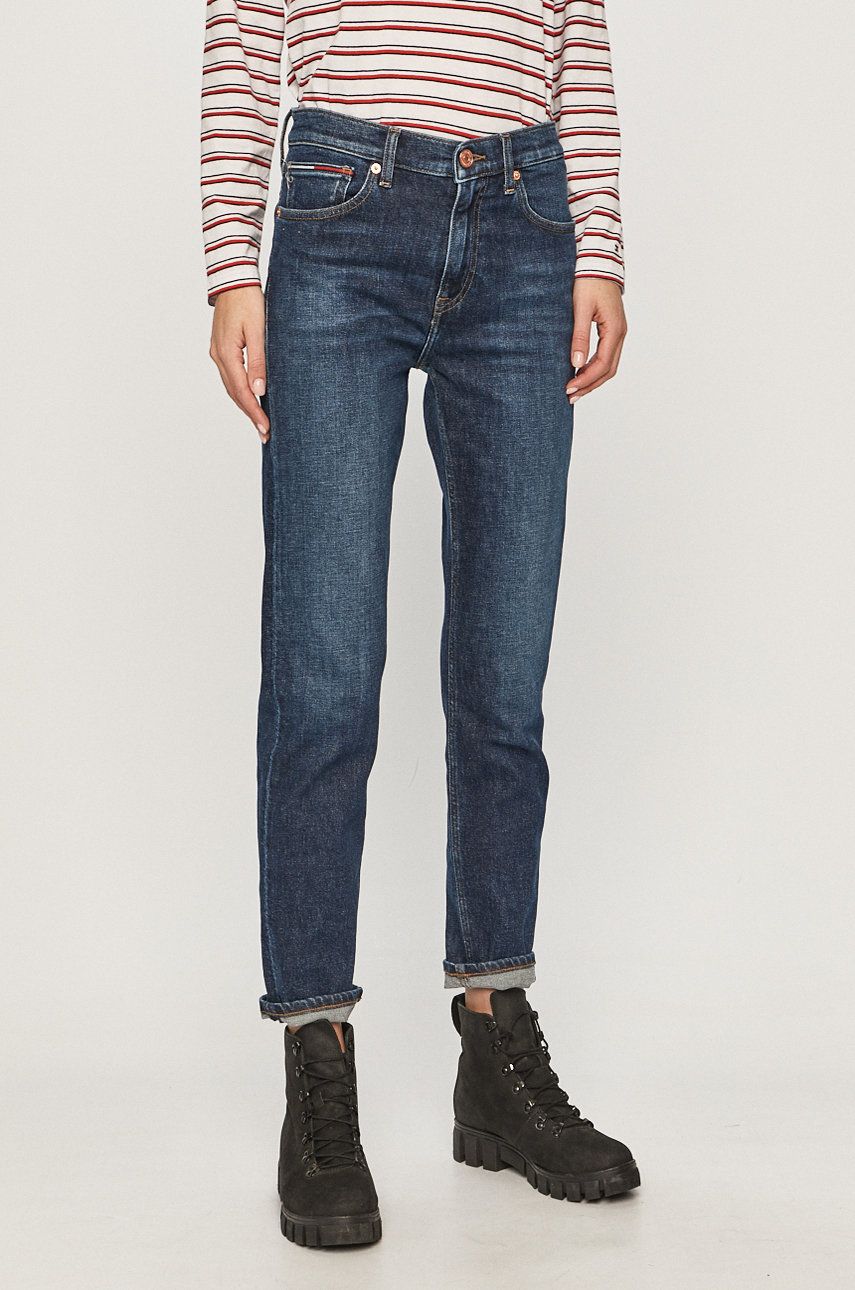 Jeans Tommy Jeans din denim cu aspect spalacit Izzy 9BYK-SJD04B_59X