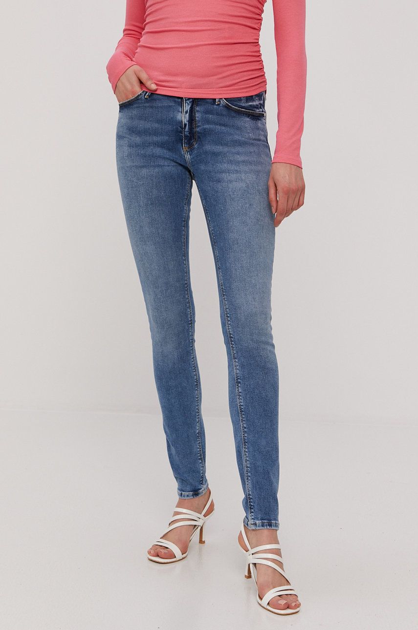 Jeansi Cross Jeans skinny cu talia regulara din denim cu aspect spalacit Alan MPY8-SJD00C_55X